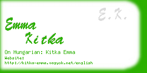 emma kitka business card